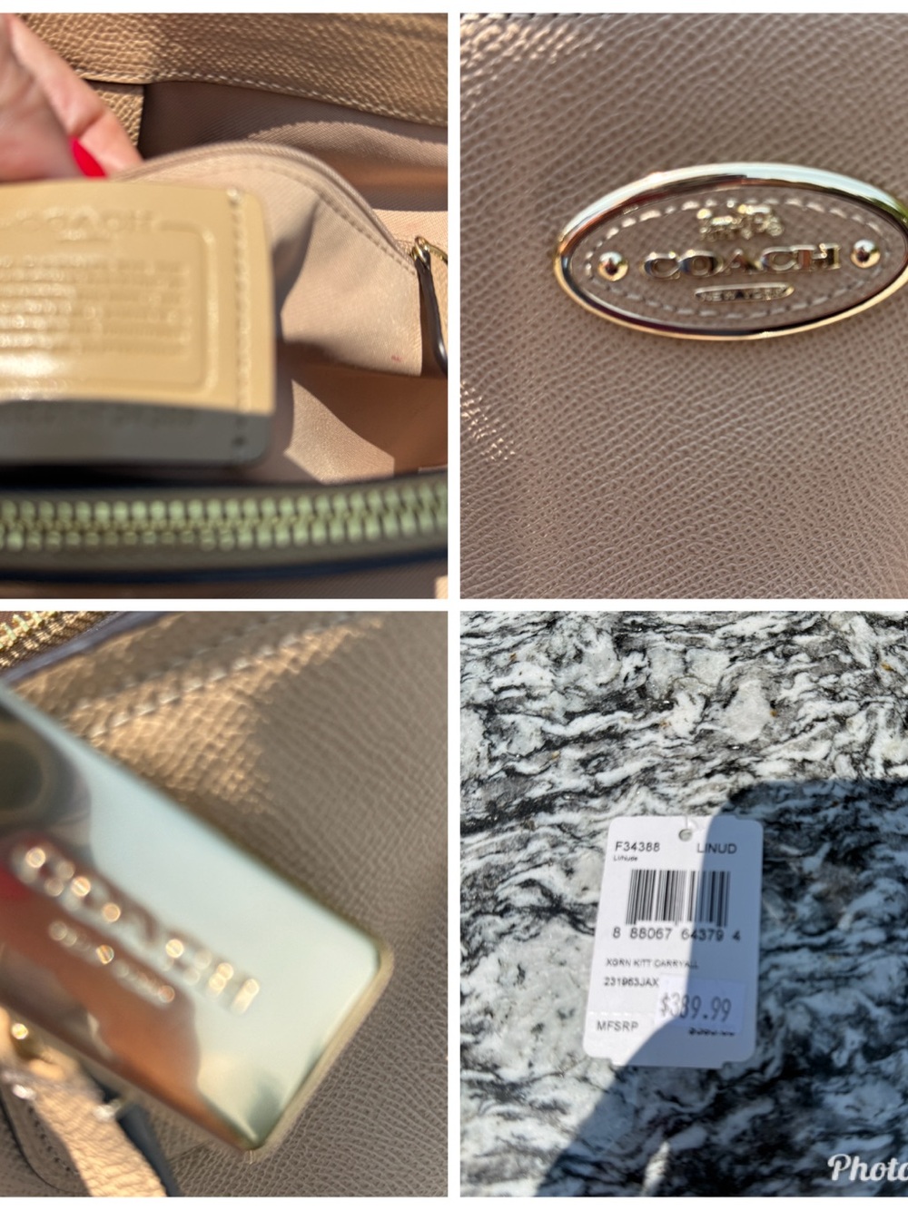 Coach Kitt Carryall Tote in Crossgrain leather Preloved - Picture 16 of 16
